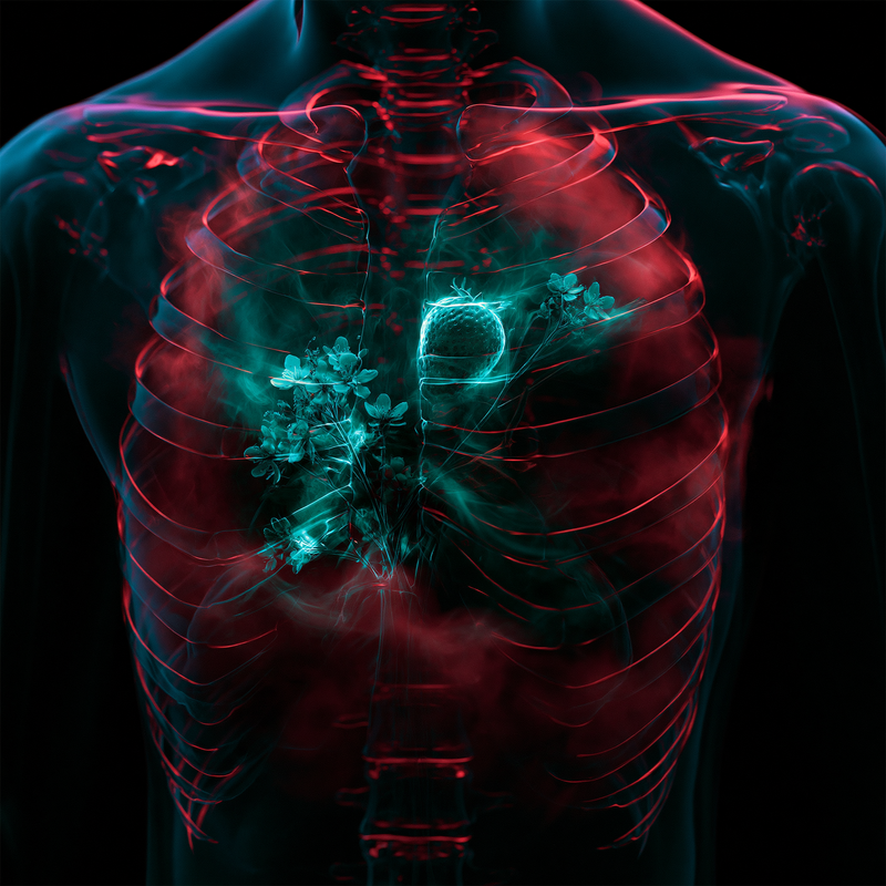 Translucent x-ray-style editorial image, paired with how the pulse is engineered for absorption.